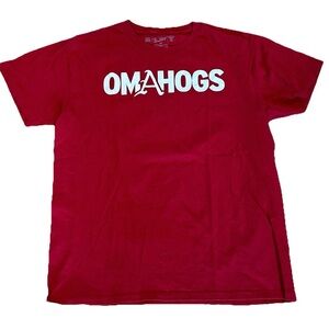 OmaHogs T-shirt  Men’s L  Arkansas Razorback Baseball T-shirt